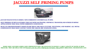 Jhpoore - Magnum Plus Series Jacuzzi Self Priming Pumps