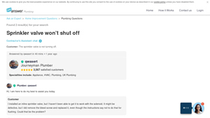 JustAnswer - Sprinkler Valve Troubleshooting Guide