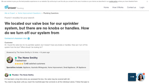 JustAnswer - Sprinkler System Valve Box