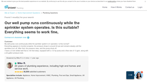 JustAnswer - Well Pump Specifications
