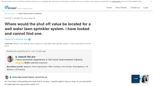 JustAnswer - Shut-off Valve for Lawn Sprinkler Systems