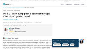 JustAnswer - Trash Pump Query