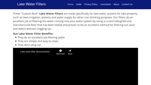 Lake Water Filters - Custom Filtration Solutions