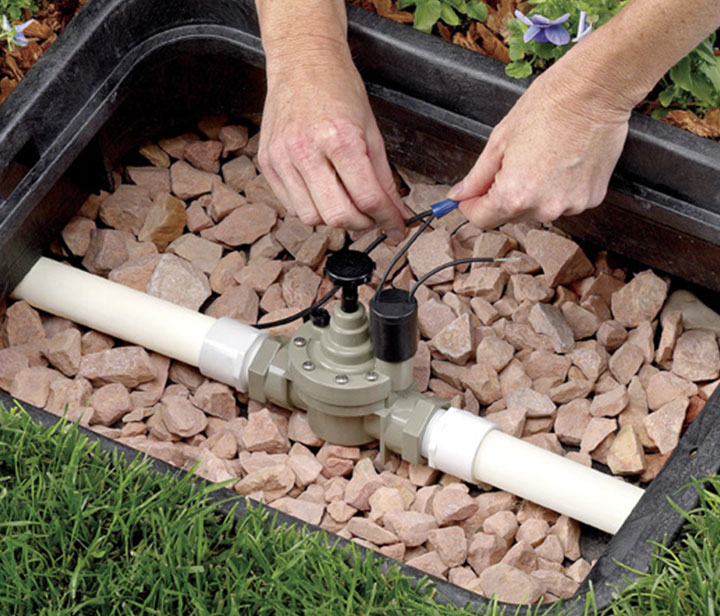 A stock image illustrating lawn irrigation valve concepts