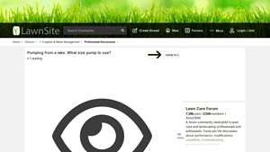 LawnSite - Pump Solutions