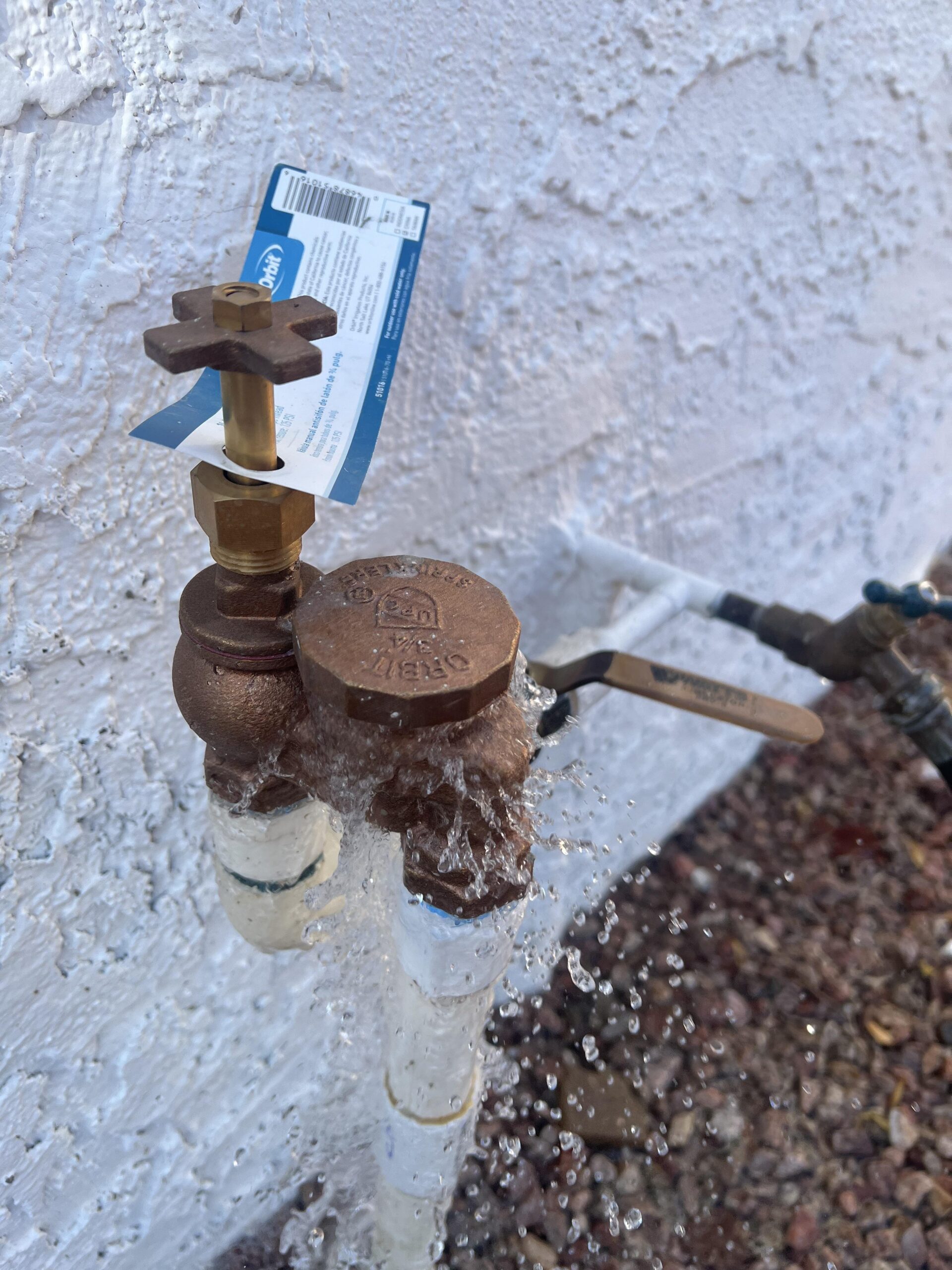 A stock image illustrating leaking irrigation valve concepts