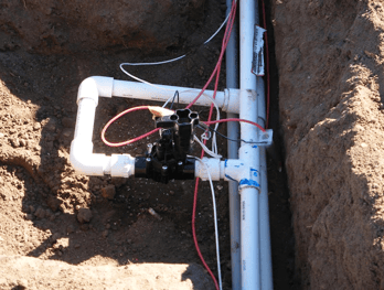 A stock image illustrating leaky irrigation valve concepts