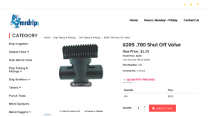 Mr. Drip - 700 Shut Off Valve