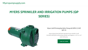 Myers - Self Priming Sprinkler Pumps