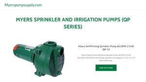 Myers - QP-15 Self Priming Sprinkler Pump