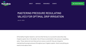 NutraDrip - Pressure Regulating Valves
