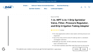 Orbit - 1-in. MPT 4-in-1 Drip Sprinkler Valve