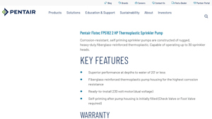 Pentair - Flotec FP5182 2 HP Sprinkler Pump