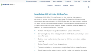 Pentair - Berkeley SSHM Self-Priming Multi-Stage Pump