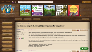 Permies - Sprinkler Pumps for Shallow Wells