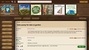 Permies - Solar Pump for Lake to Garden