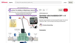 Pinterest - Sprinkler Valve Installation Guide