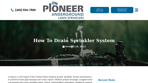 Pioneer Underground - Sprinkler System Winterization