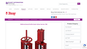 Plant Automation - Bidirectional Knife Gate Valve Series 768