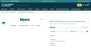 Myers - Self-Priming Centrifugal Sprinkler/Irrigation Pump