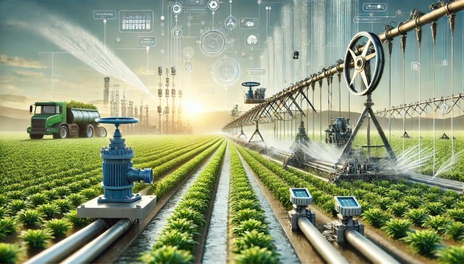 A stock image illustrating precision irrigation and pump company concepts