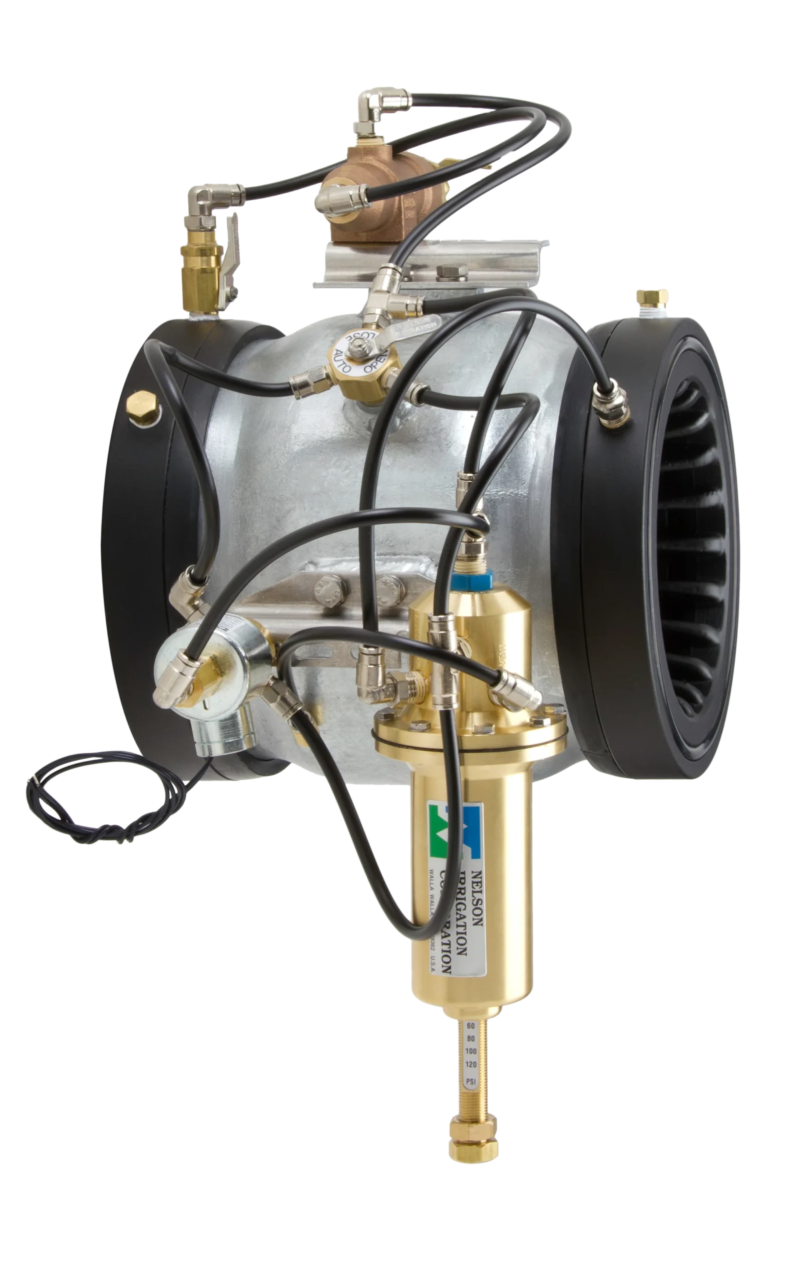 A stock image illustrating pressure reducing valve for irrigation system concepts