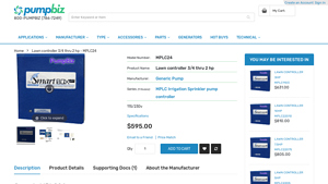 Generic - Lawn Controller 3/4 thru 2 HP