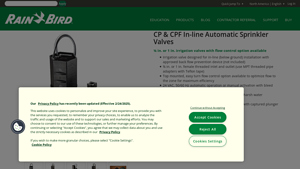 Rain Bird - CP & CPF In-line Automatic Sprinkler Valves