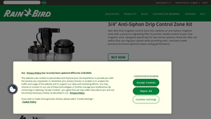 Rain Bird - 3/4 Anti-Siphon Drip Control Zone Kit