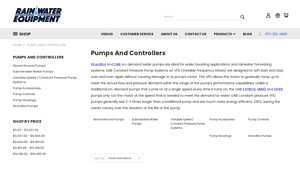 Rainwater Equipment - On-Demand Water Pumps