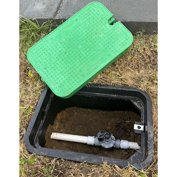 A stock image illustrating rectangular valve box irrigation concepts