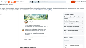 Reddit - Solenoid Valves for Irrigation