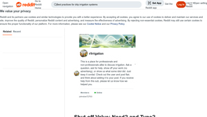 Reddit - Shut Off Valves in Irrigation Systems