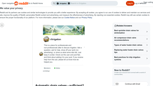 Reddit - Automatic Drain Valves
