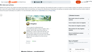 Reddit - Master Valves in Irrigation Systems