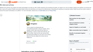 Reddit - Irrigation Pump Installation Guide