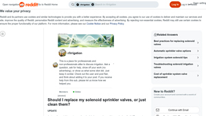 Reddit - Solenoid Sprinkler Valves