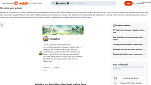 Reddit - Backyard Drip Irrigation Valve Box