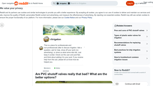 Reddit - PVC Shutoff Valves