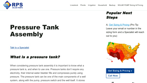 RPS Solar Pumps - Pressure Tank Assembly