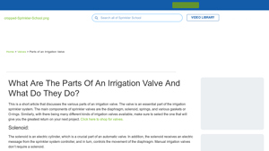 Sprinkler Warehouse - Irrigation Valve Components
