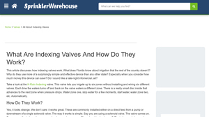Sprinkler Warehouse - Indexing Valves
