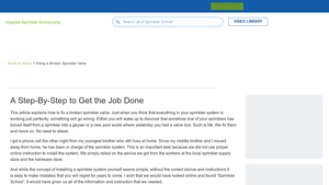 Sprinkler Warehouse - Fixing a Broken Sprinkler Valve