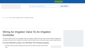 Sprinkler Warehouse - Key Supplies for Irrigation Wiring