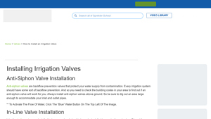 Sprinkler Warehouse - Anti-Siphon & In-Line Valves
