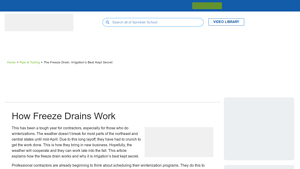 Sprinkler Warehouse - Freeze Drain