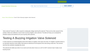 Sprinkler Warehouse - Valve Solenoid Buzzing Solutions