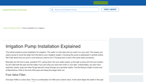 Sprinkler Warehouse - Pump Installation