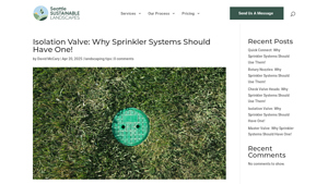 Seattle Landscapes - Isolation Valve