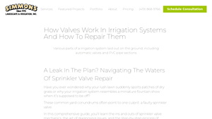 Simmons Landscape - Irrigation System Valves